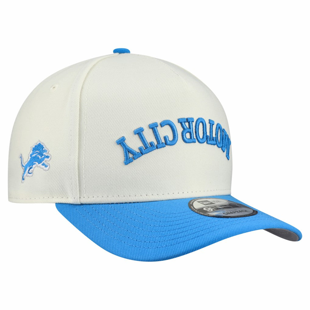 Detroit Lions New Era Upside Down 9FIFTY A-Frame Snapback Hat