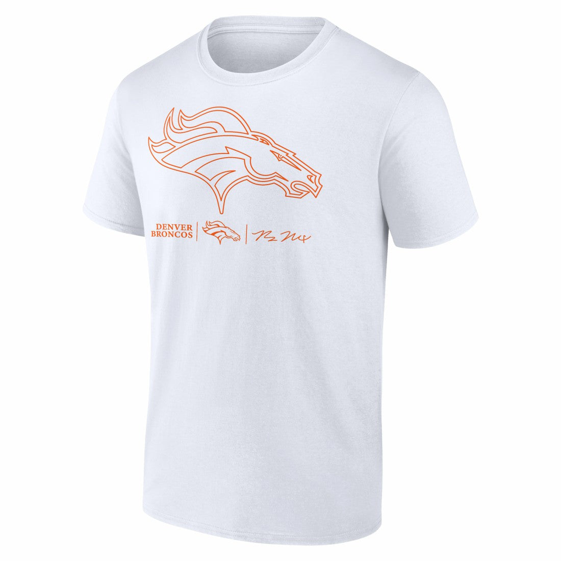 Denver Broncos  Bo Nix  Outline Player T-Shirt
