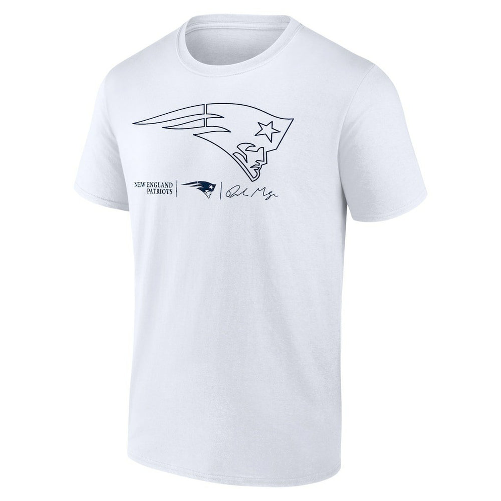 New England Patriots  Drake Maye  Outline Player T-Shirt