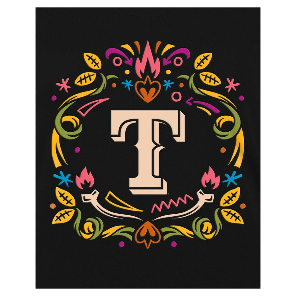 Texas Rangers New Era Women's Día de los Muertos V-Neck T-Shirt | MLB Shop