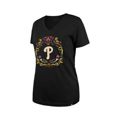 Philadelphia Phillies New Era Women's Día de los Muertos V-Neck T-Shirt | MLB US