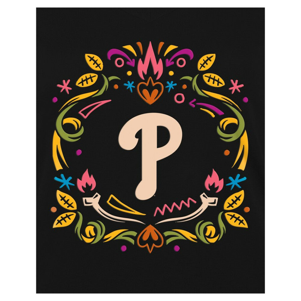 Philadelphia Phillies New Era Women's Día de los Muertos V-Neck T-Shirt | MLB US
