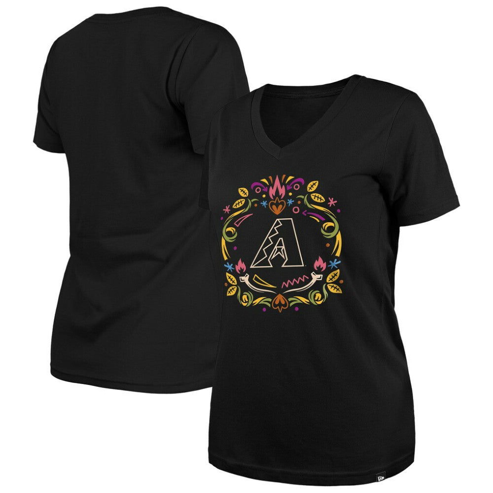 Arizona Diamondbacks New Era Women's Día de los Muertos V-Neck T-Shirt | MLB Near me