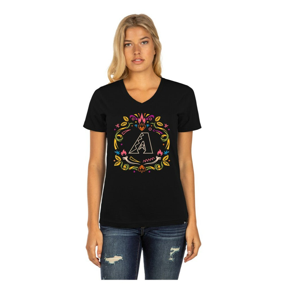 Arizona Diamondbacks New Era Women's Día de los Muertos V-Neck T-Shirt | MLB Near me