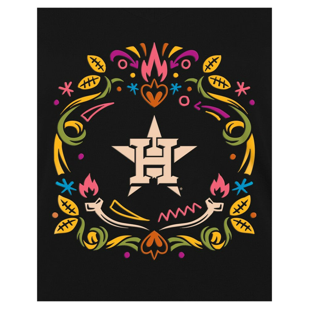 Houston Astros New Era Women's Día de los Muertos V-Neck T-Shirt | MLB For sale