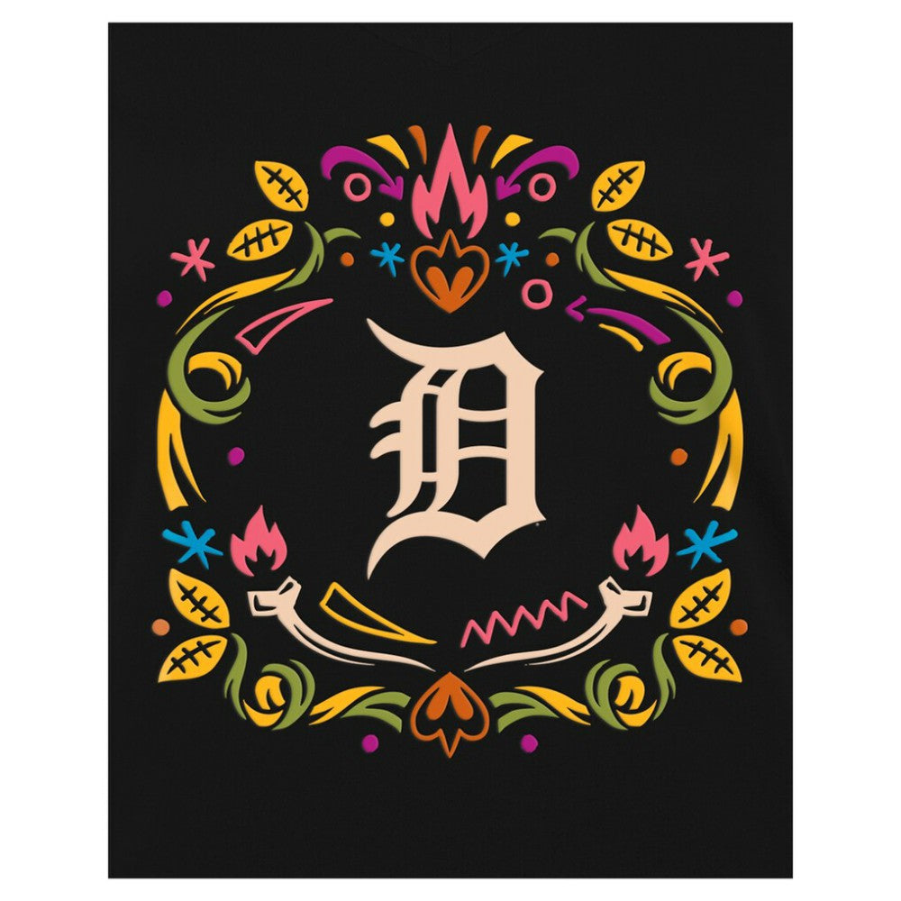 Detroit Tigers New Era Women's Día de los Muertos V-Neck T-Shirt | MLB Sale