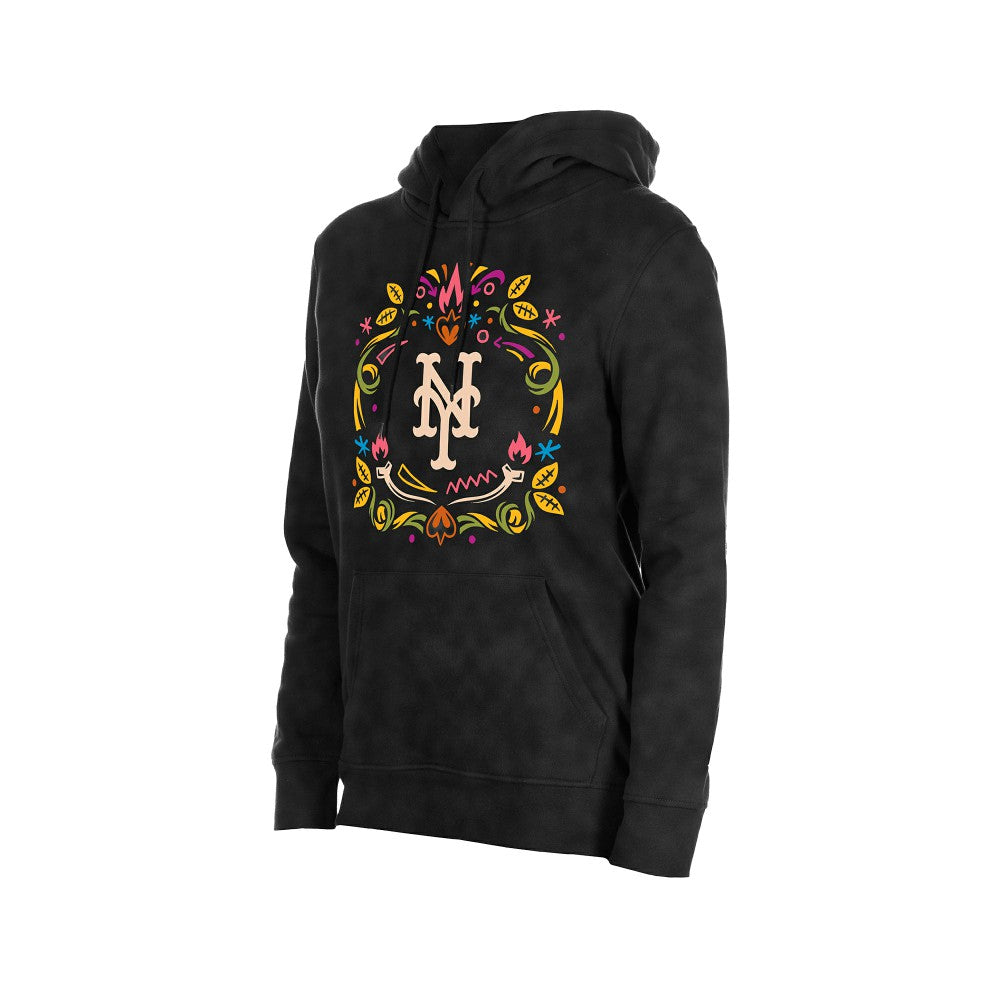 New York Mets New Era Women's Día de Muertos Mineral Wash Hoodie Sweatshirt | MLB Discount