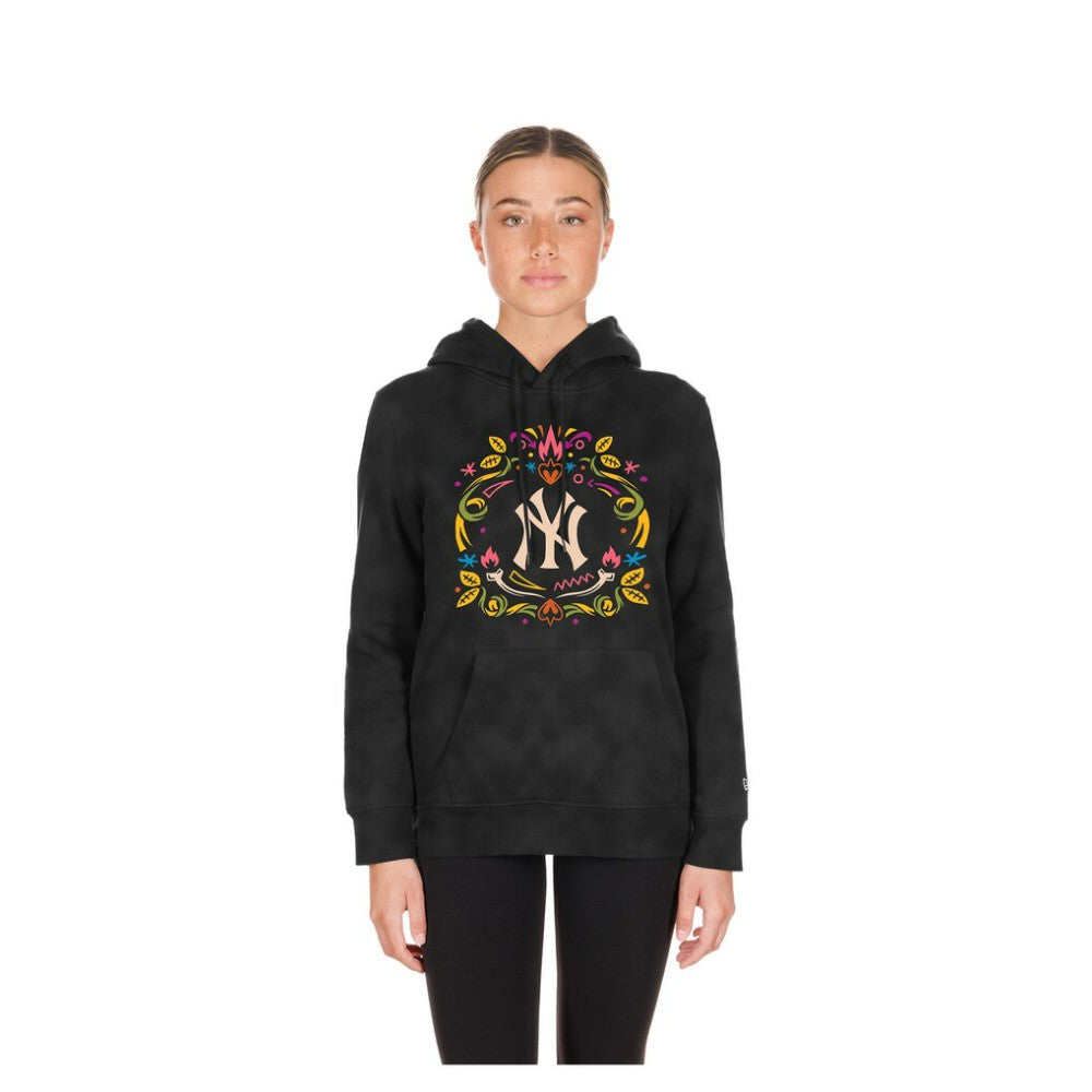 New York Yankees New Era Women's Día de Muertos Mineral Wash Hoodie Sweatshirt | MLB Outlet