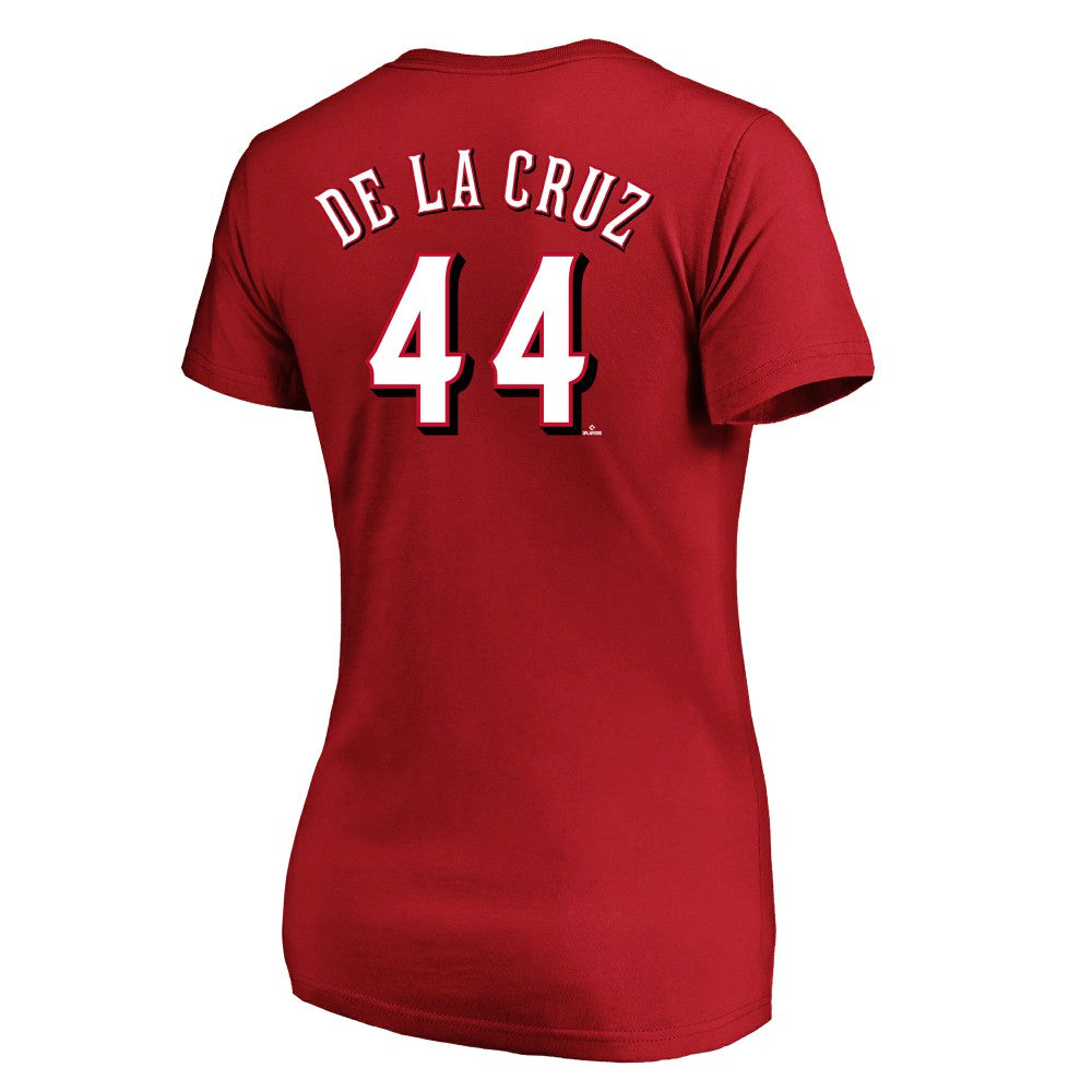 Elly De La Cruz Cincinnati Reds Profile Women's Plus Size Name & Number V-Neck T-Shirt | MLB US