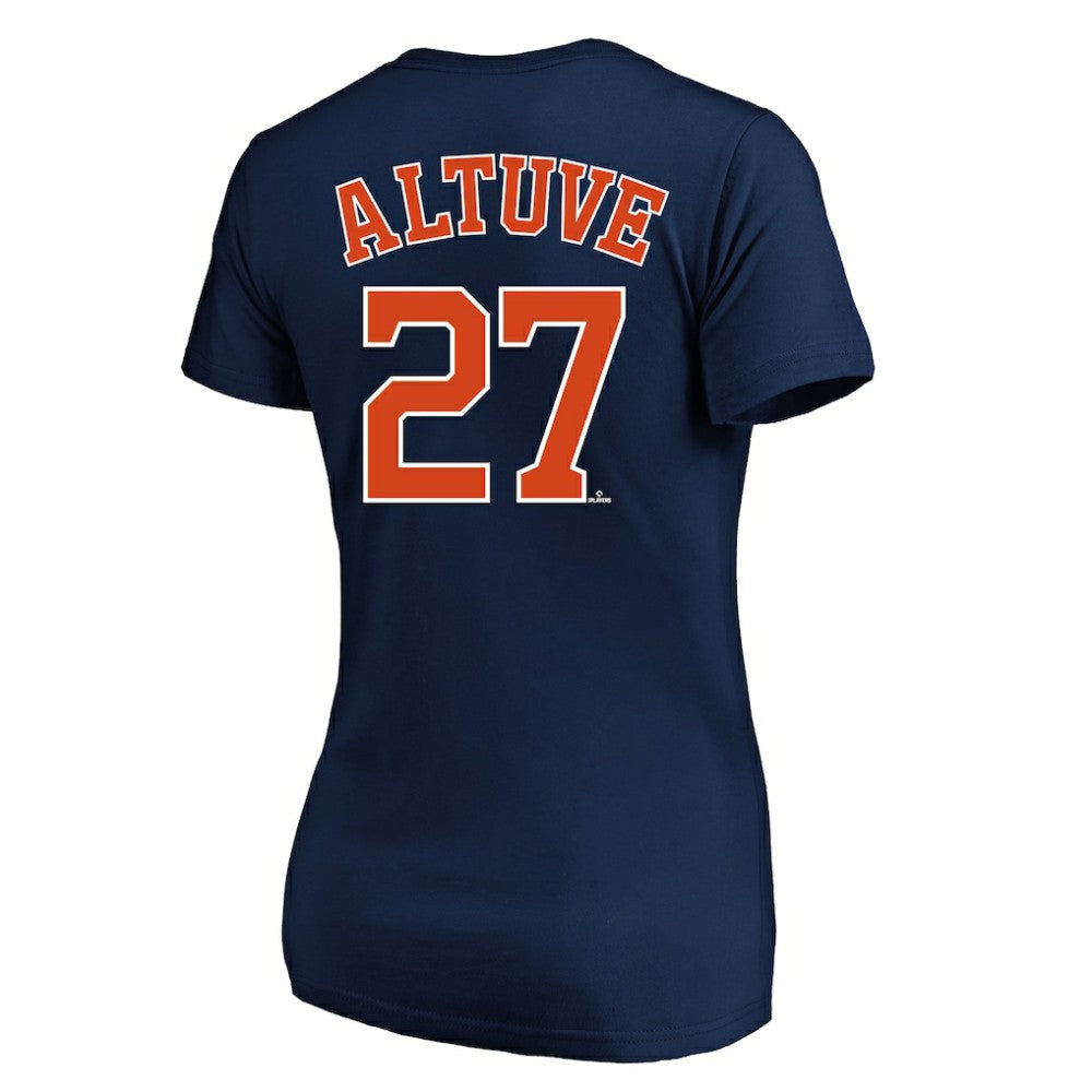 Jose Altuve Houston Astros Profile Women's Plus Size Name & Number V-Neck T-Shirt | MLB Near me