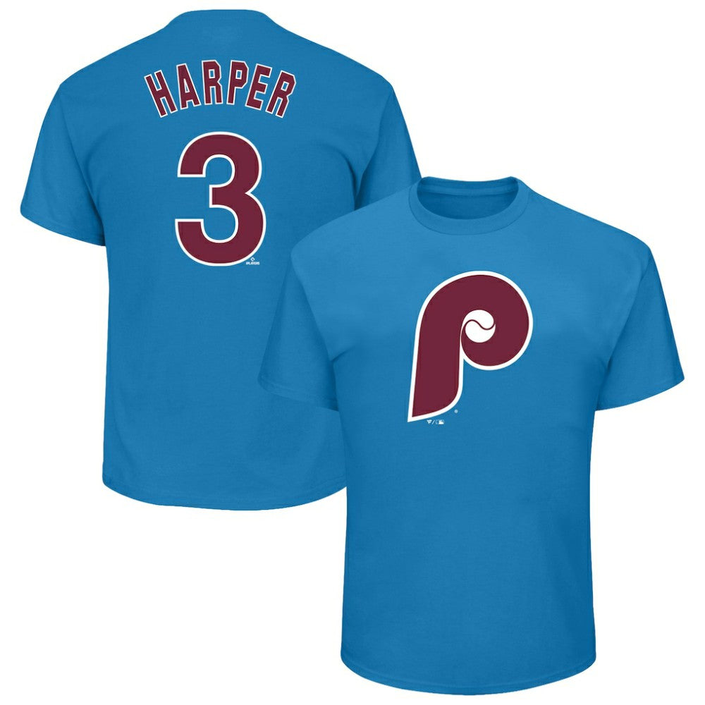 Bryce Harper Philadelphia Phillies Profile Big & Tall Player Name & Number T-Shirt | MLB Discount