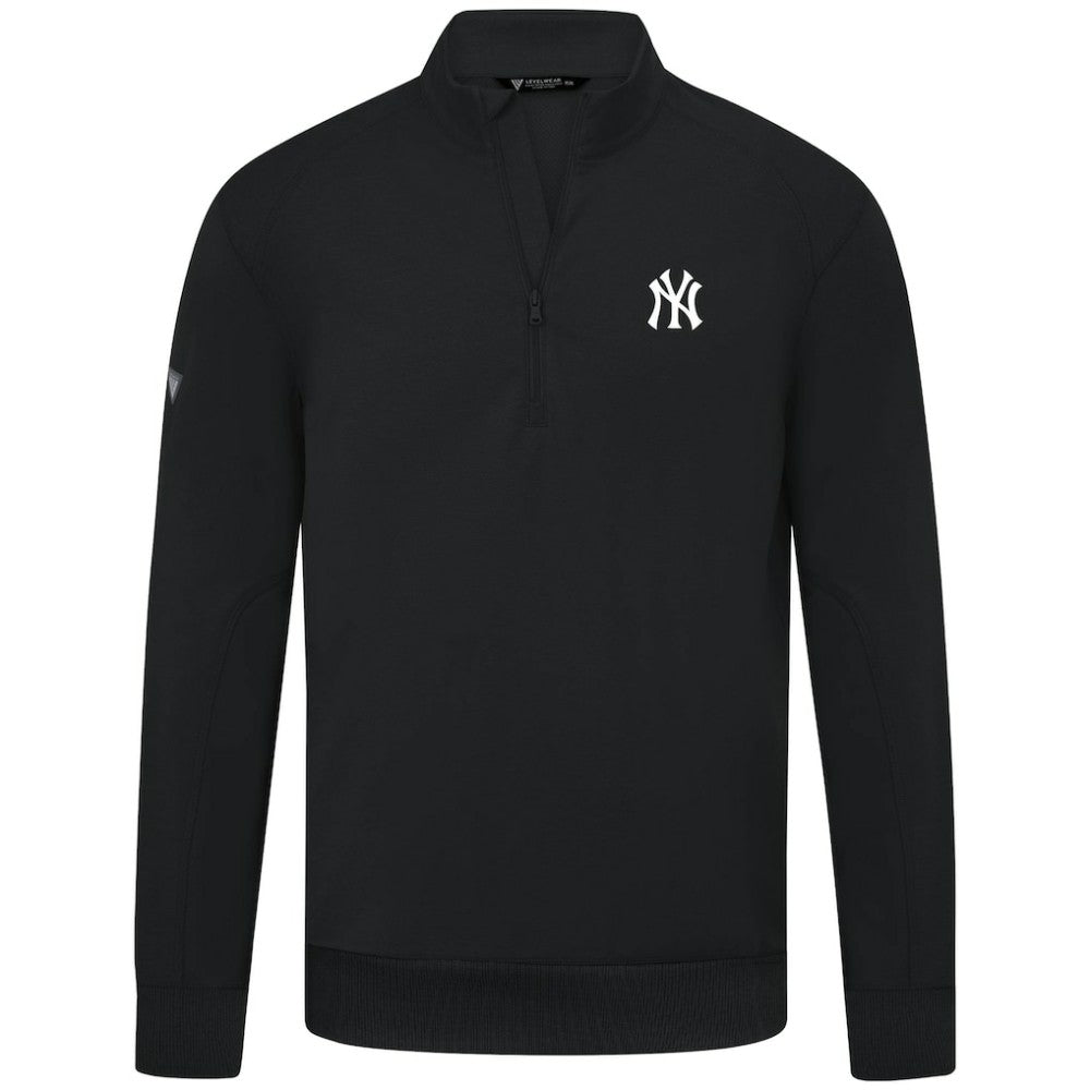 New York Yankees Levelwear Upright Insignia Tri-Blend Quarter-Zip Pullover | MLB Outlet