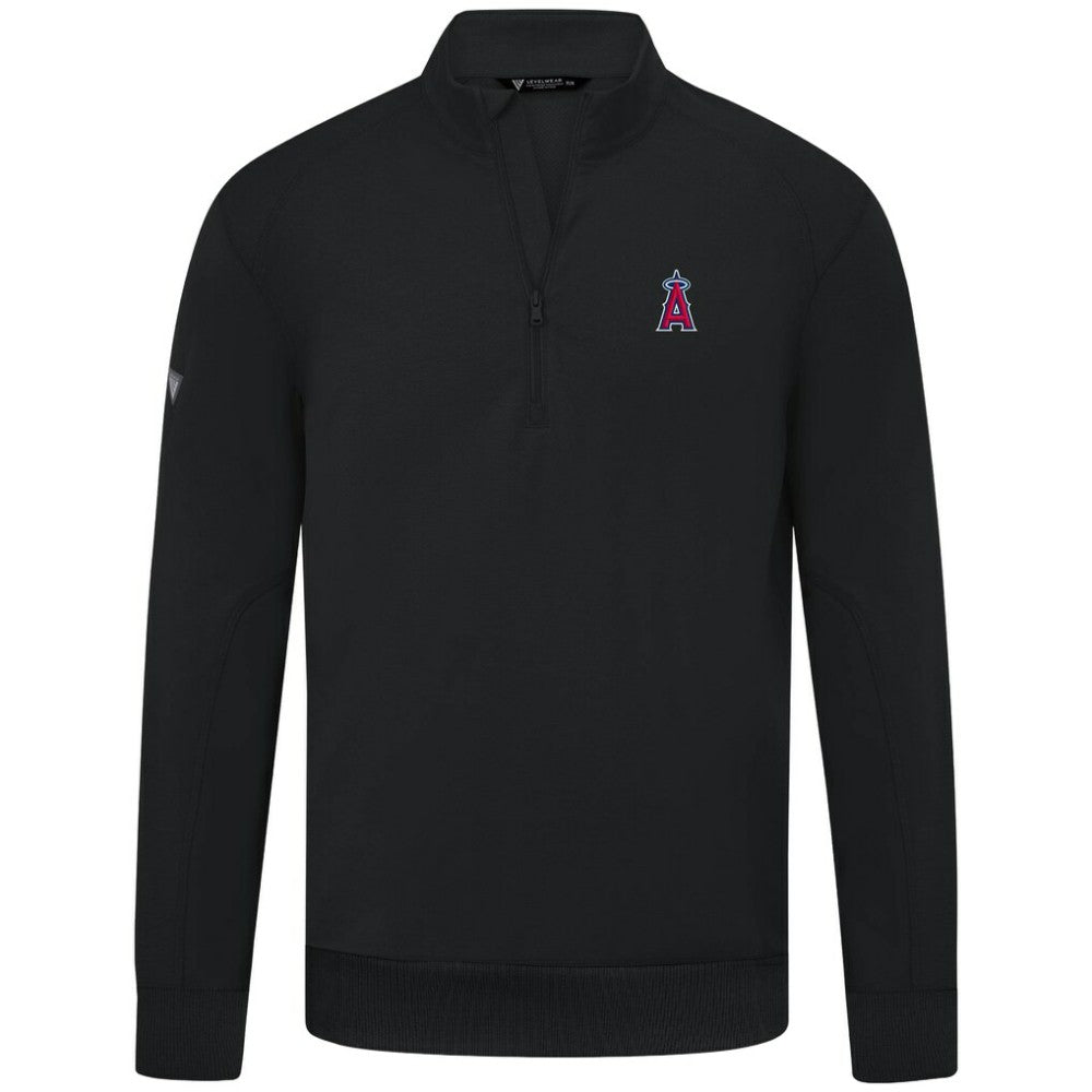 Los Angeles Angels Levelwear Upright Insignia Tri-Blend Quarter-Zip Pullover | MLB On Sale