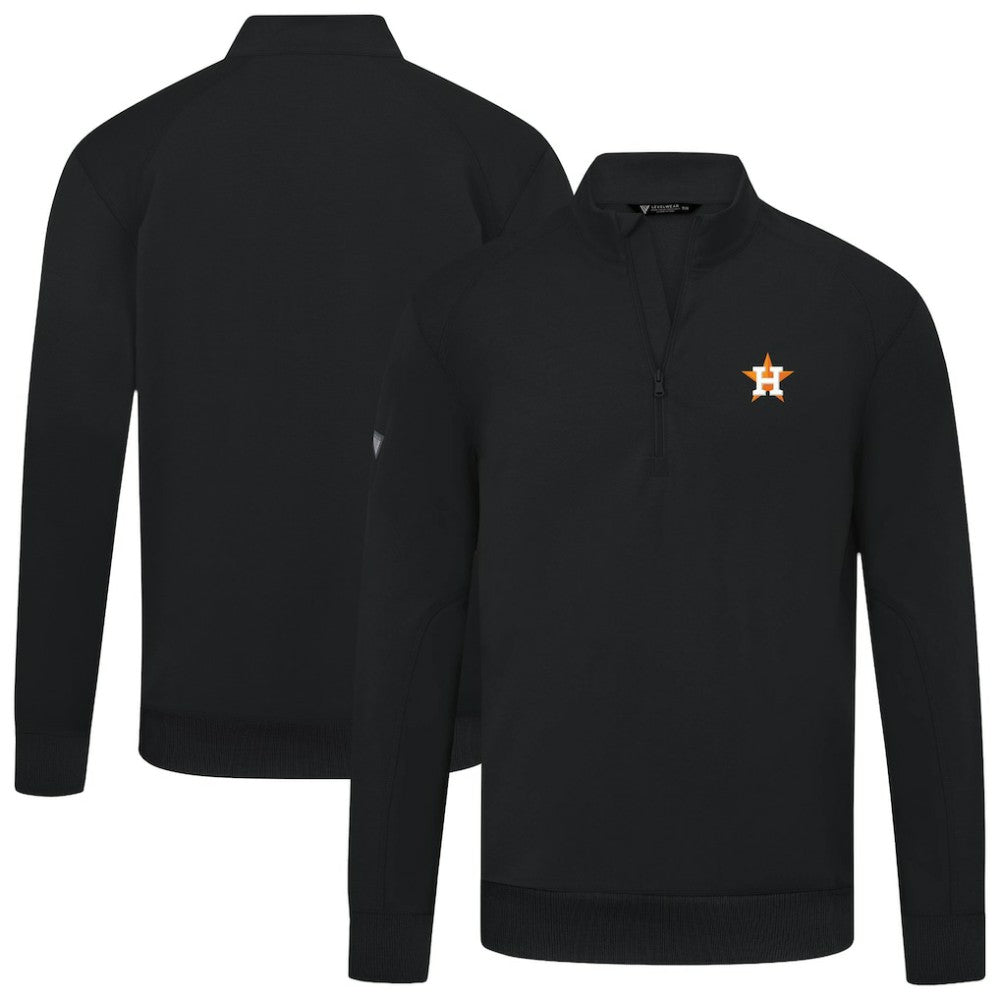 Houston Astros Levelwear Upright Insignia Tri-Blend Quarter-Zip Pullover | MLB Online
