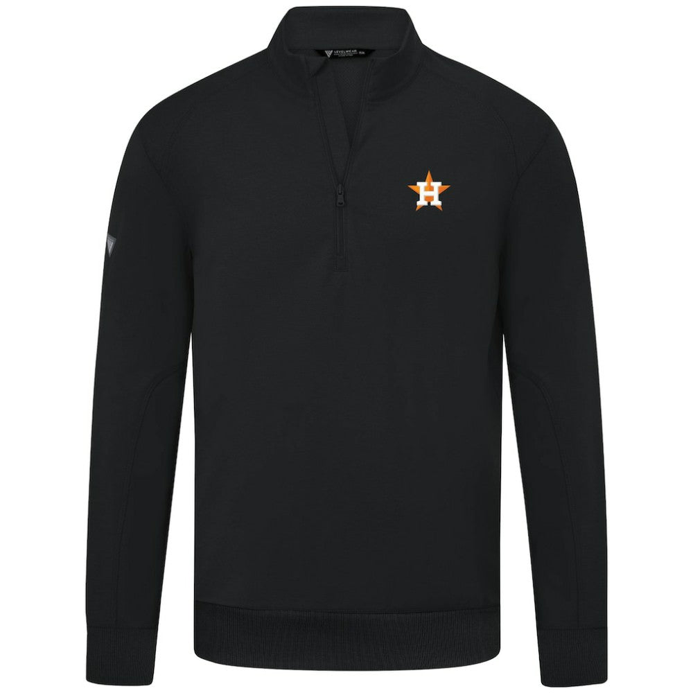 Houston Astros Levelwear Upright Insignia Tri-Blend Quarter-Zip Pullover | MLB Online