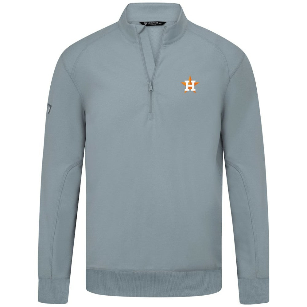 Houston Astros Levelwear Upright Insignia Tri-Blend Quarter-Zip Pullover | MLB On Sale