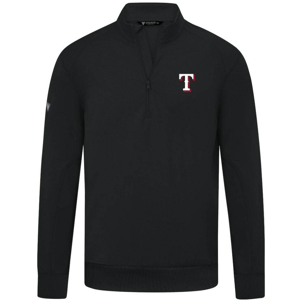 Texas Rangers Levelwear Upright Insignia Tri-Blend Quarter-Zip Pullover | MLB Near me