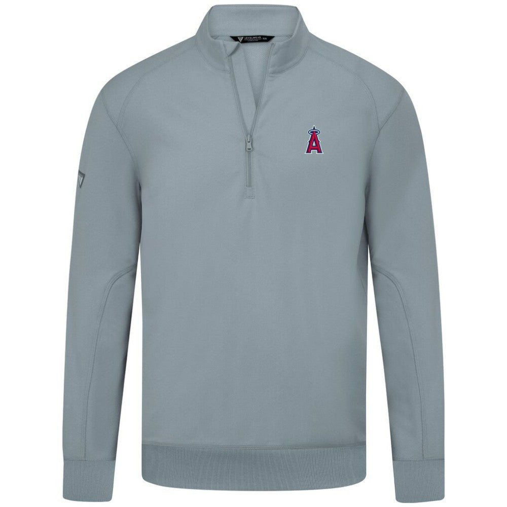 Los Angeles Angels Levelwear Upright Insignia Tri-Blend Quarter-Zip Pullover | MLB Discount