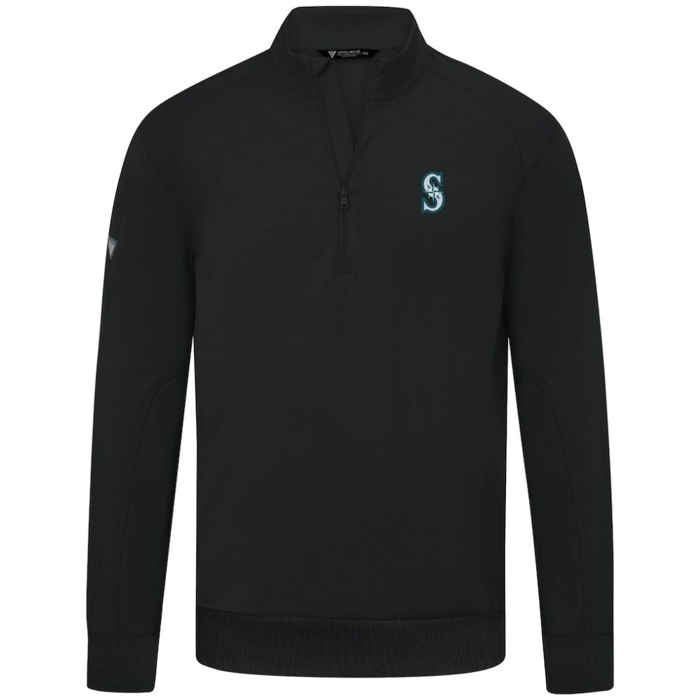 Seattle Mariners Levelwear Upright Insignia Tri-Blend Quarter-Zip Pullover | MLB For sale