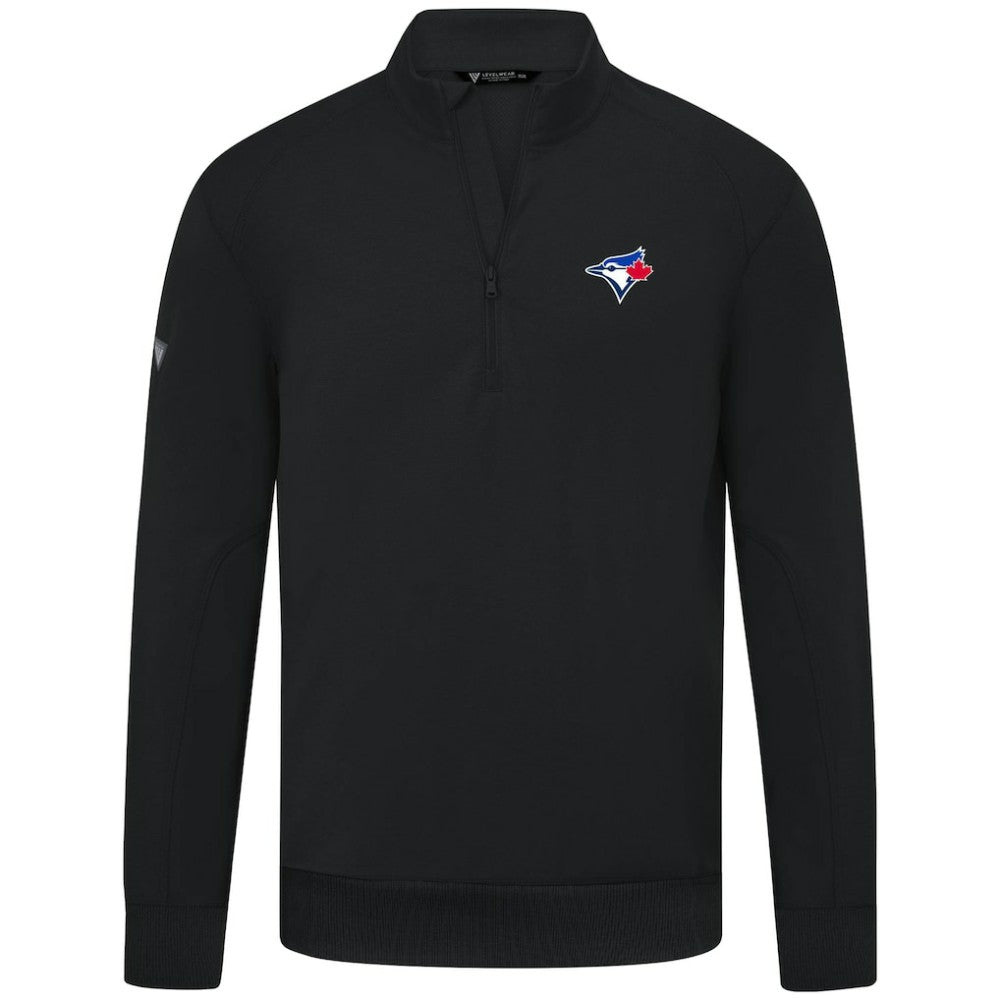 Toronto Blue Jays Levelwear Upright Insignia Tri-Blend Quarter-Zip Pullover | MLB Online