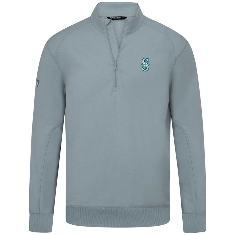 Seattle Mariners Levelwear Upright Insignia Tri-Blend Quarter-Zip Pullover | MLB Outlet