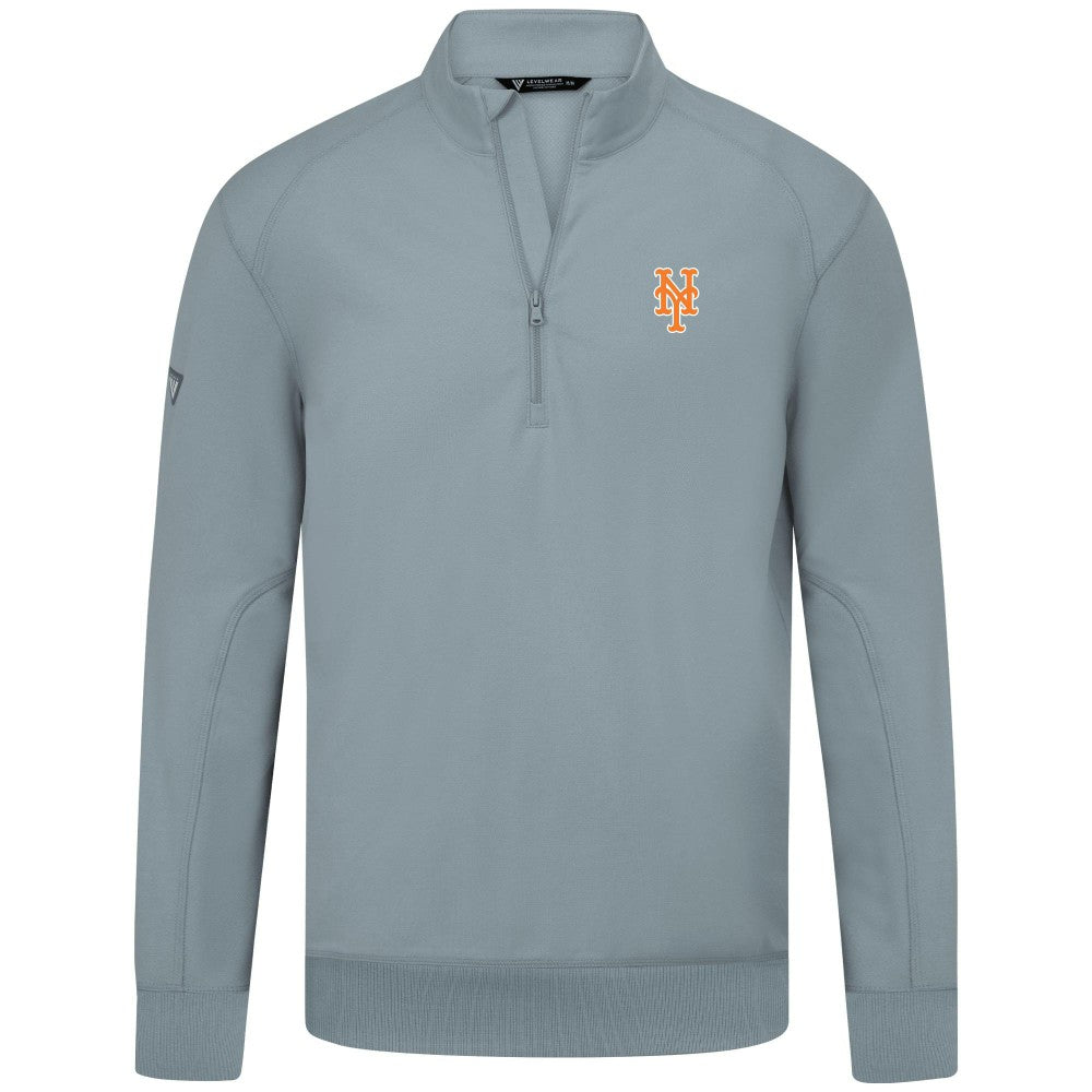 New York Mets Levelwear Upright Insignia Tri-Blend Quarter-Zip Pullover | MLB Sale