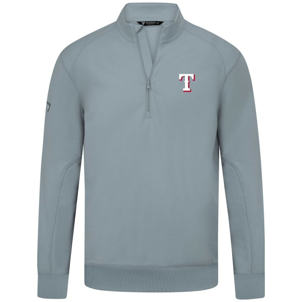Texas Rangers Levelwear Upright Insignia Tri-Blend Quarter-Zip Pullover | MLB New
