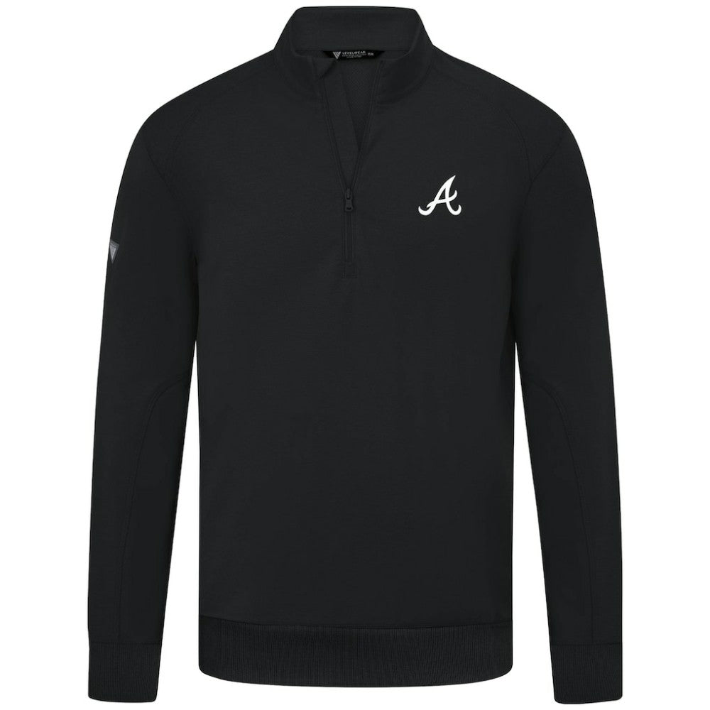 Atlanta Braves Levelwear Upright Insignia Tri-Blend Quarter-Zip Pullover | MLB Online