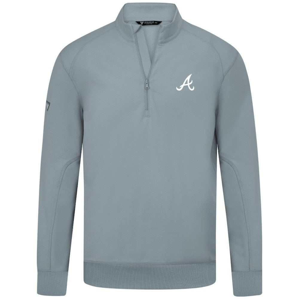 Atlanta Braves Levelwear Upright Insignia Tri-Blend Quarter-Zip Pullover | MLB Shop