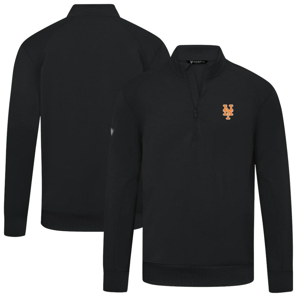 New York Mets Levelwear Upright Insignia Tri-Blend Quarter-Zip Pullover | MLB US