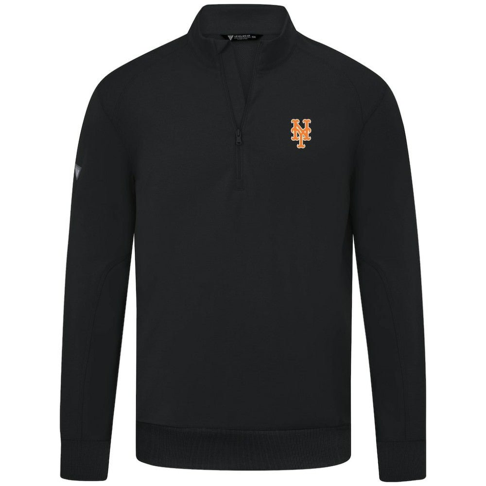 New York Mets Levelwear Upright Insignia Tri-Blend Quarter-Zip Pullover | MLB US