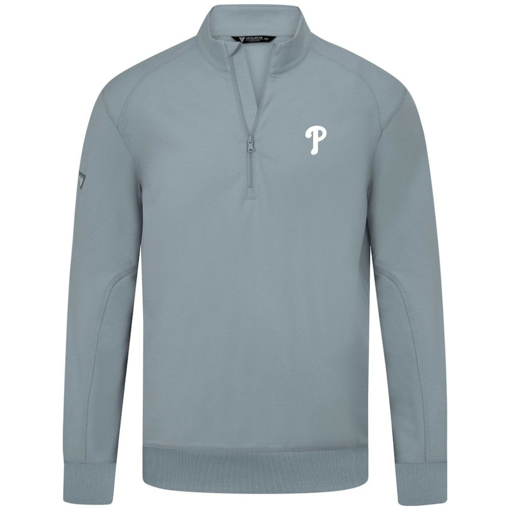 Philadelphia Phillies Levelwear Upright Insignia Tri-Blend Quarter-Zip Pullover | MLB Online