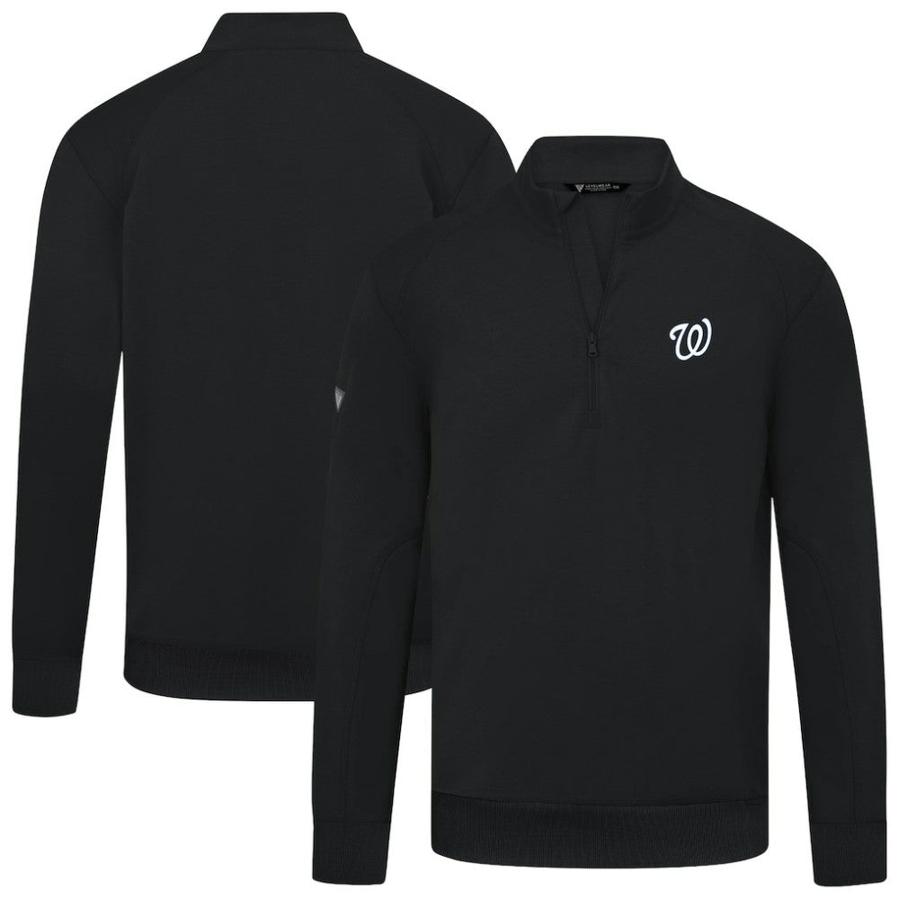Washington Nationals Levelwear Upright Insignia Tri-Blend Quarter-Zip Pullover | MLB Discount