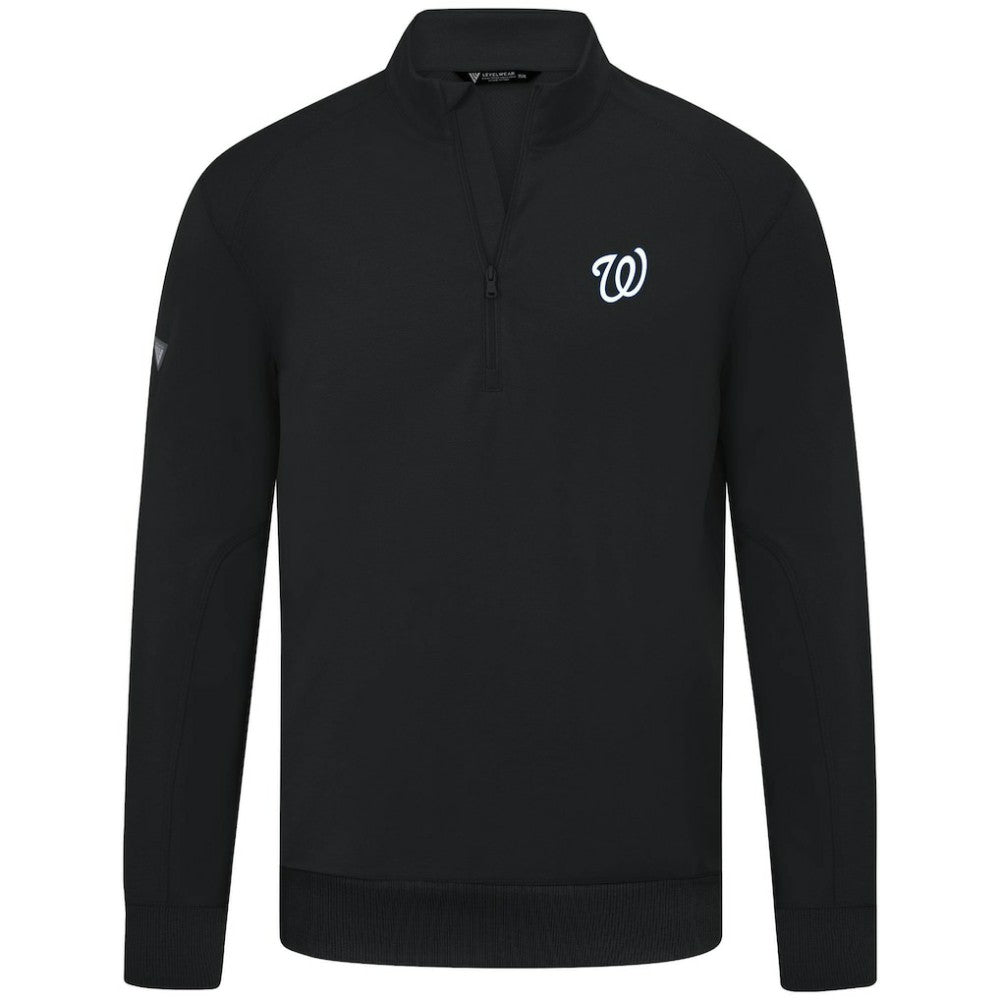 Washington Nationals Levelwear Upright Insignia Tri-Blend Quarter-Zip Pullover | MLB Discount
