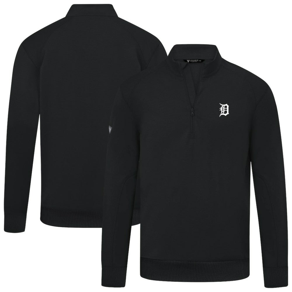 Detroit Tigers Levelwear Upright Insignia Tri-Blend Quarter-Zip Pullover | MLB Outlet
