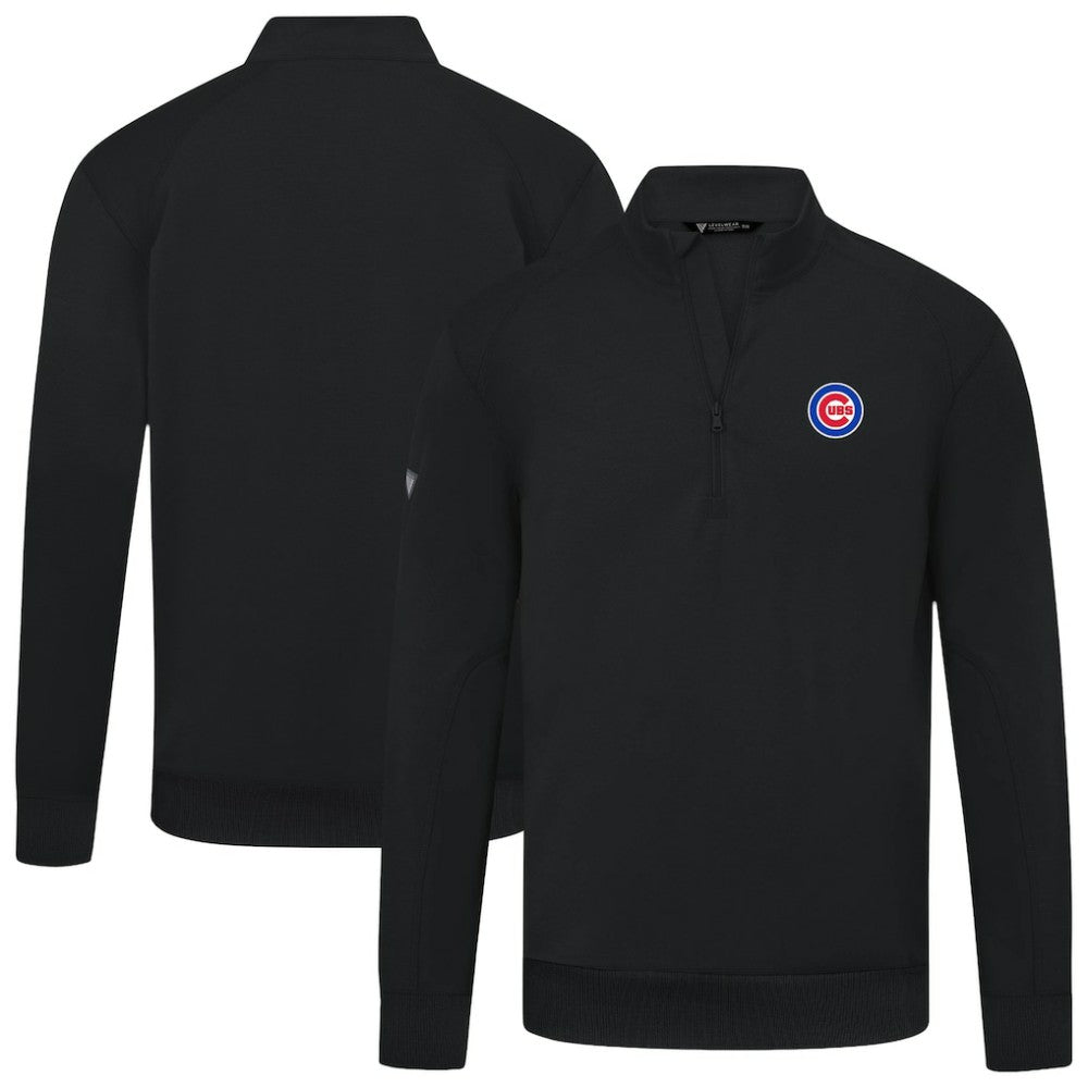 Chicago Cubs Levelwear Upright Insignia Tri-Blend Quarter-Zip Pullover | MLB US