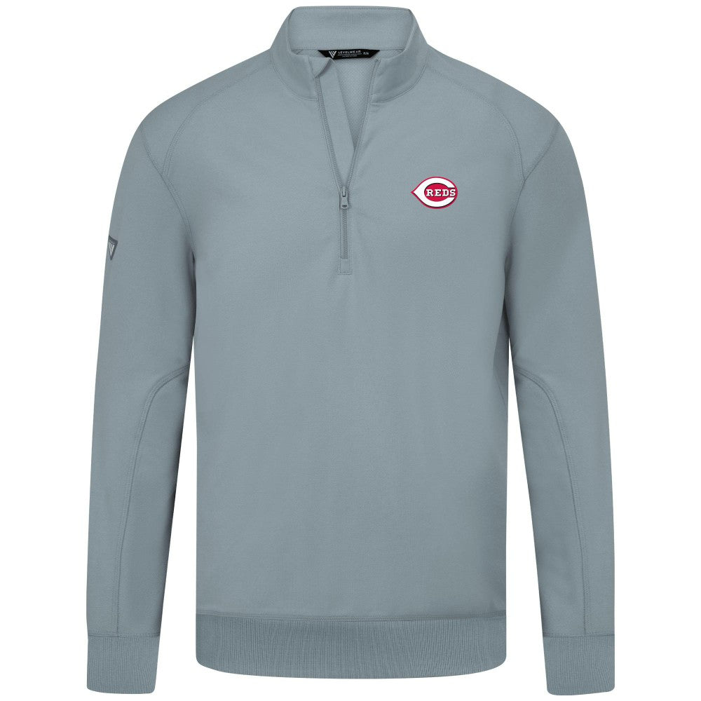 Cincinnati Reds Levelwear Upright Insignia Tri-Blend Quarter-Zip Pullover | MLB Near me