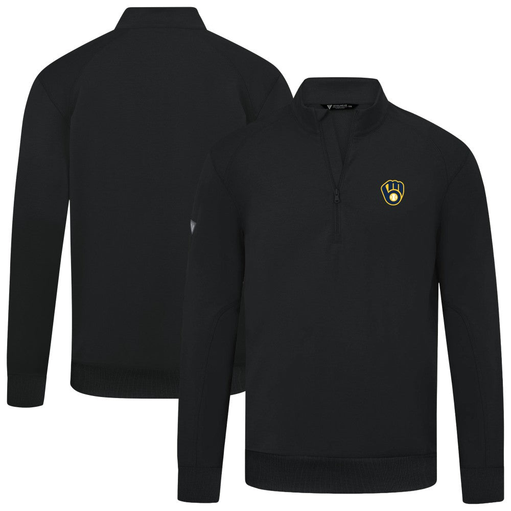 Milwaukee Brewers Levelwear Upright Insignia Tri-Blend Quarter-Zip Pullover | MLB Shop