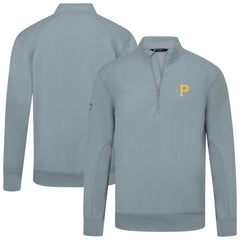 Pittsburgh Pirates Levelwear Upright Insignia Tri-Blend Quarter-Zip Pullover | MLB For sale