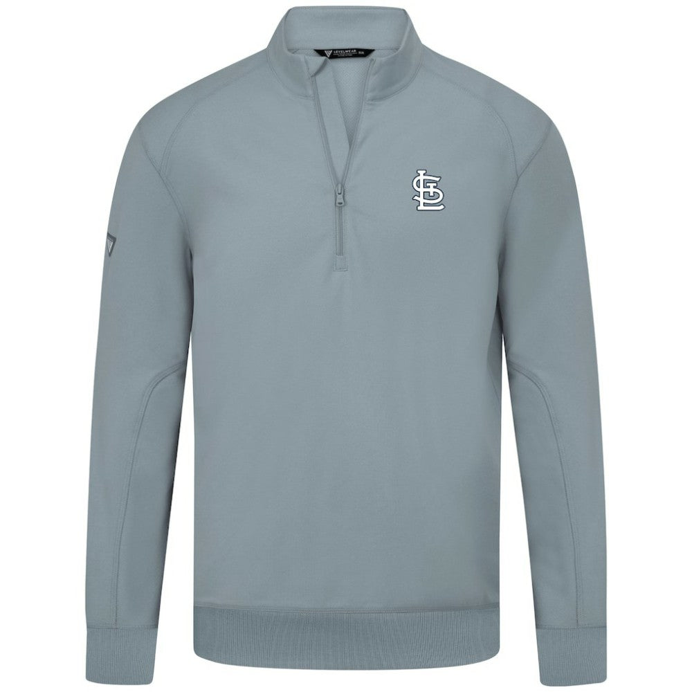 St. Louis Cardinals Levelwear Upright Insignia Tri-Blend Quarter-Zip Pullover | MLB On Sale