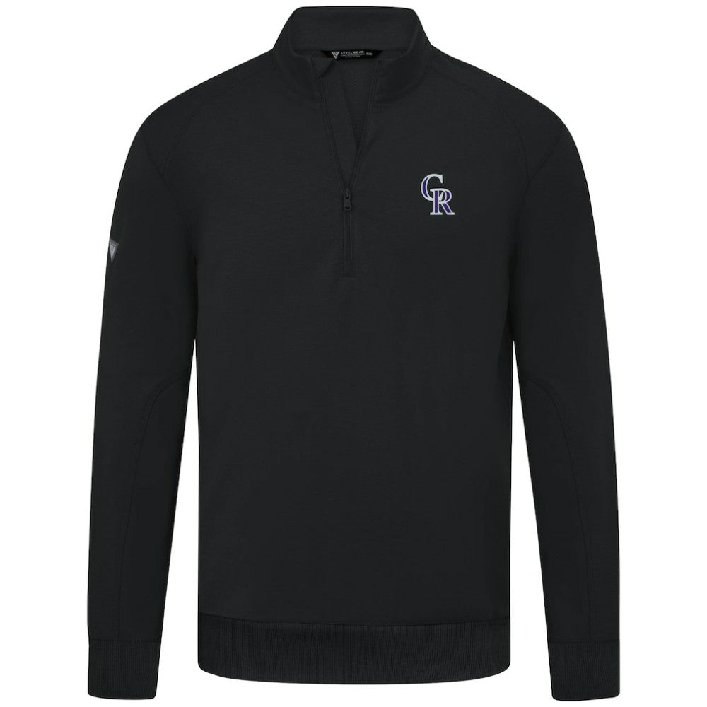 Colorado Rockies Levelwear Upright Insignia Tri-Blend Quarter-Zip Pullover | MLB New