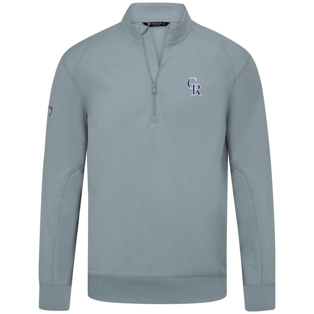 Colorado Rockies Levelwear Upright Insignia Tri-Blend Quarter-Zip Pullover | MLB Outlet