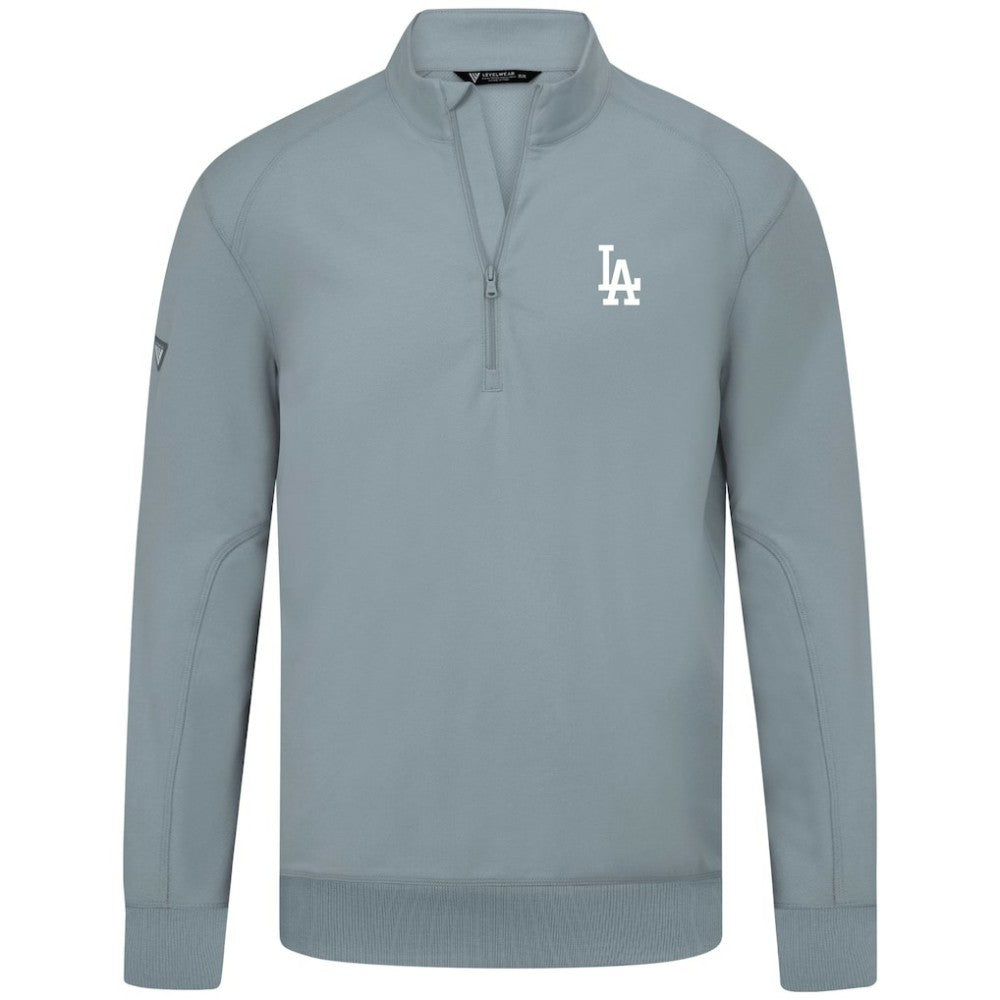 Los Angeles Dodgers Levelwear Upright Insignia Tri-Blend Quarter-Zip Pullover | MLB New
