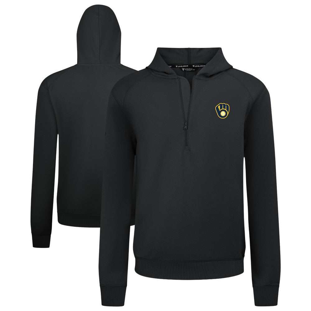 Milwaukee Brewers Levelwear Technic Insignia Quarter-Zip Hoodie | MLB For sale