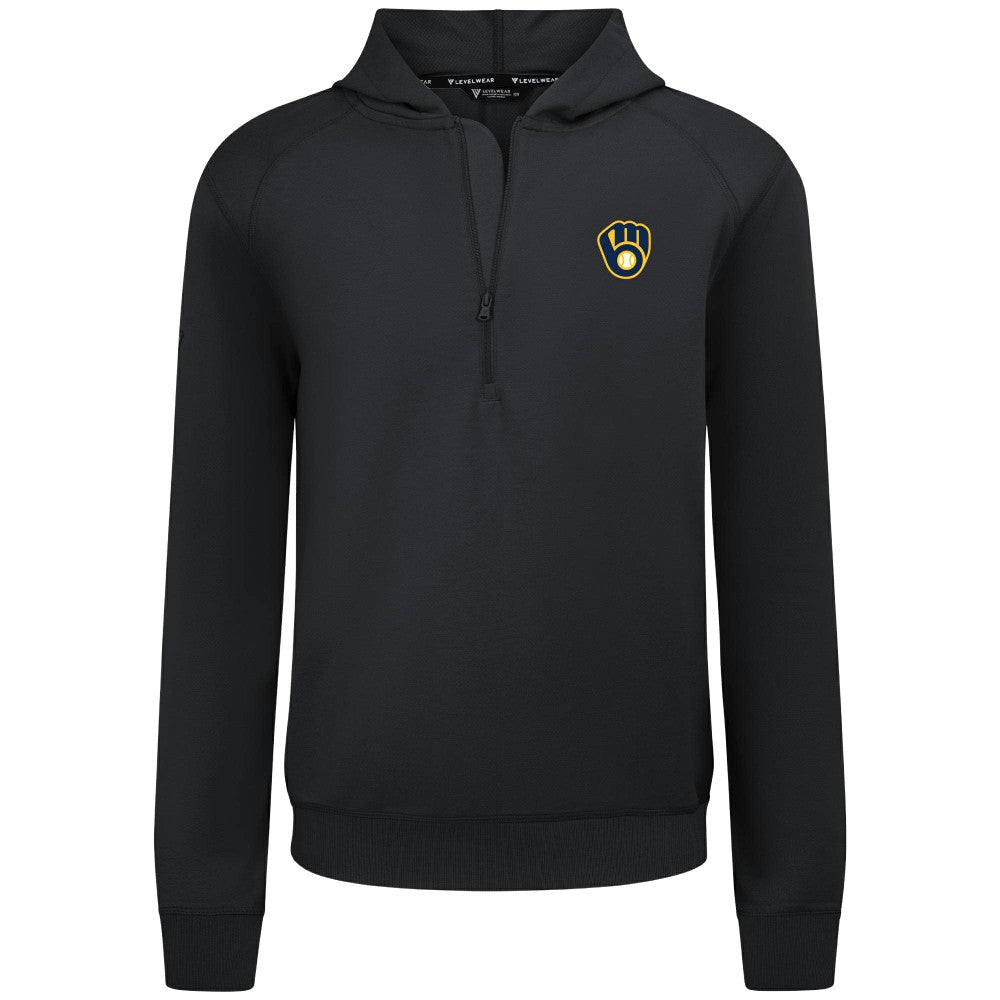 Milwaukee Brewers Levelwear Technic Insignia Quarter-Zip Hoodie | MLB For sale