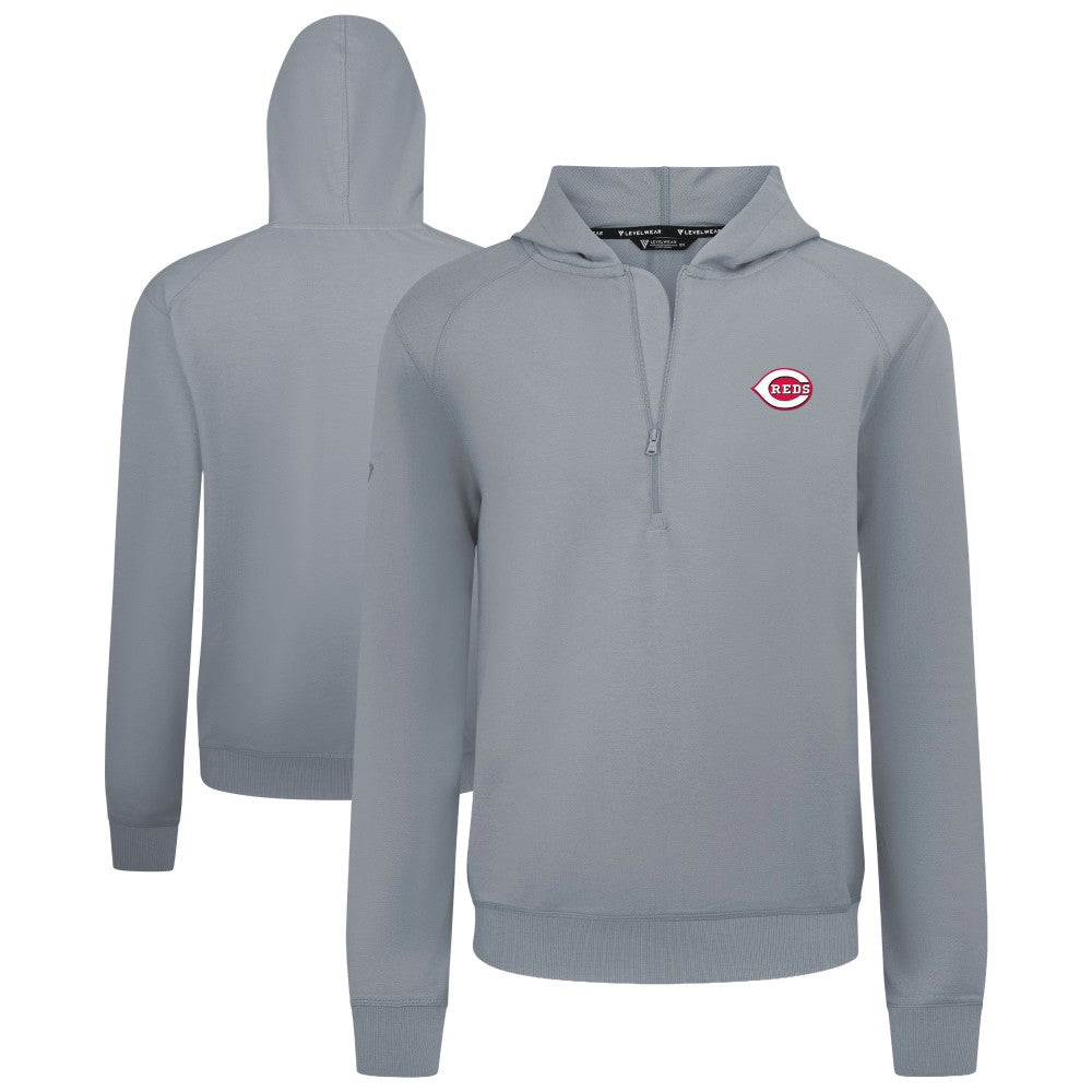 Cincinnati Reds Levelwear Technic Insignia Quarter-Zip Hoodie | MLB Sale