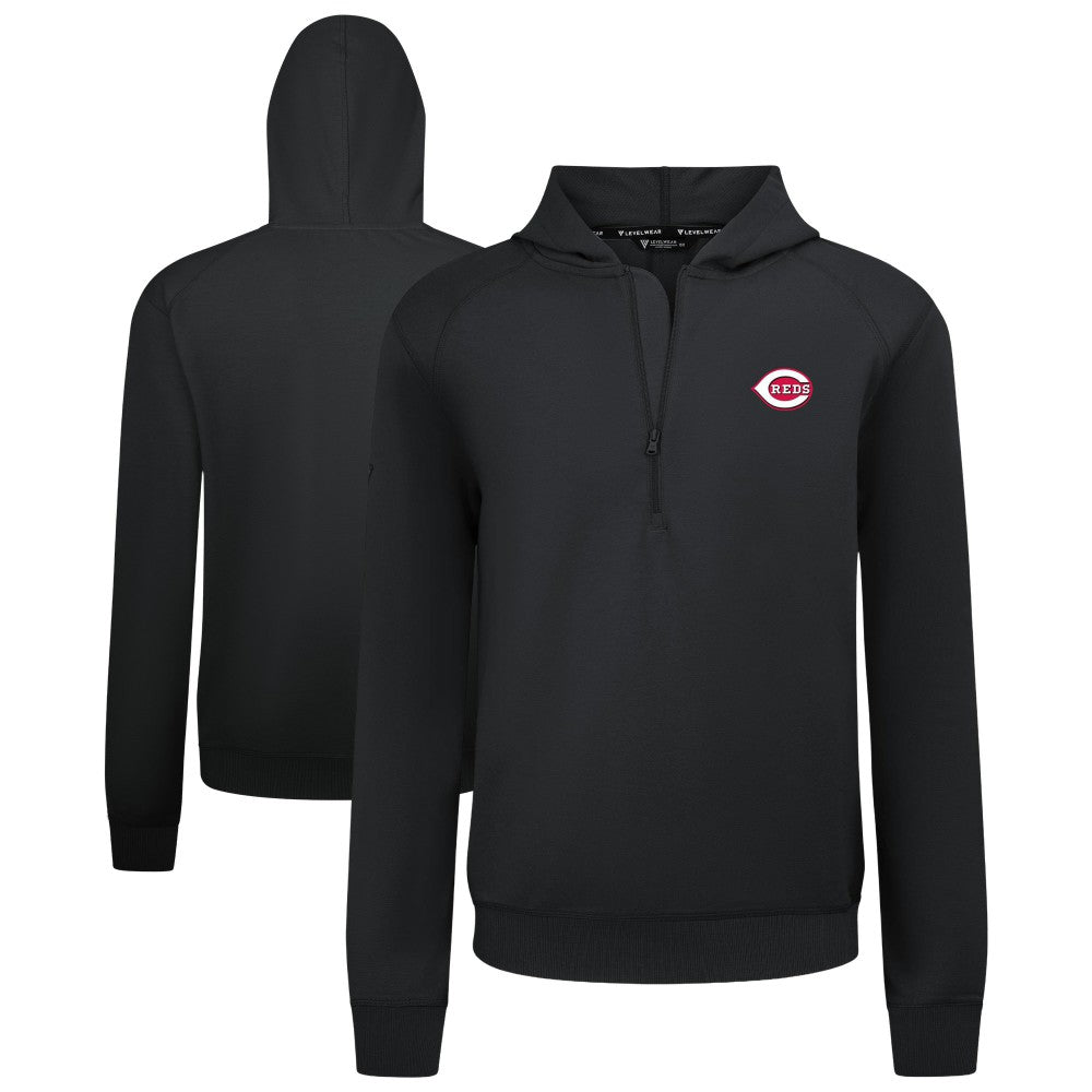 Cincinnati Reds Levelwear Technic Insignia Quarter-Zip Hoodie | MLB Discount