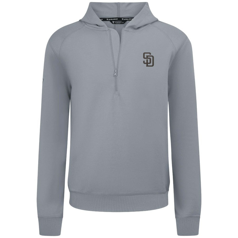 San Diego Padres Levelwear Technic Insignia Quarter-Zip Hoodie | MLB Discount