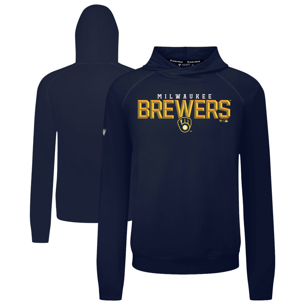 Milwaukee Brewers Levelwear Mandate Carve Tri-Blend Hoodie | MLB Near me