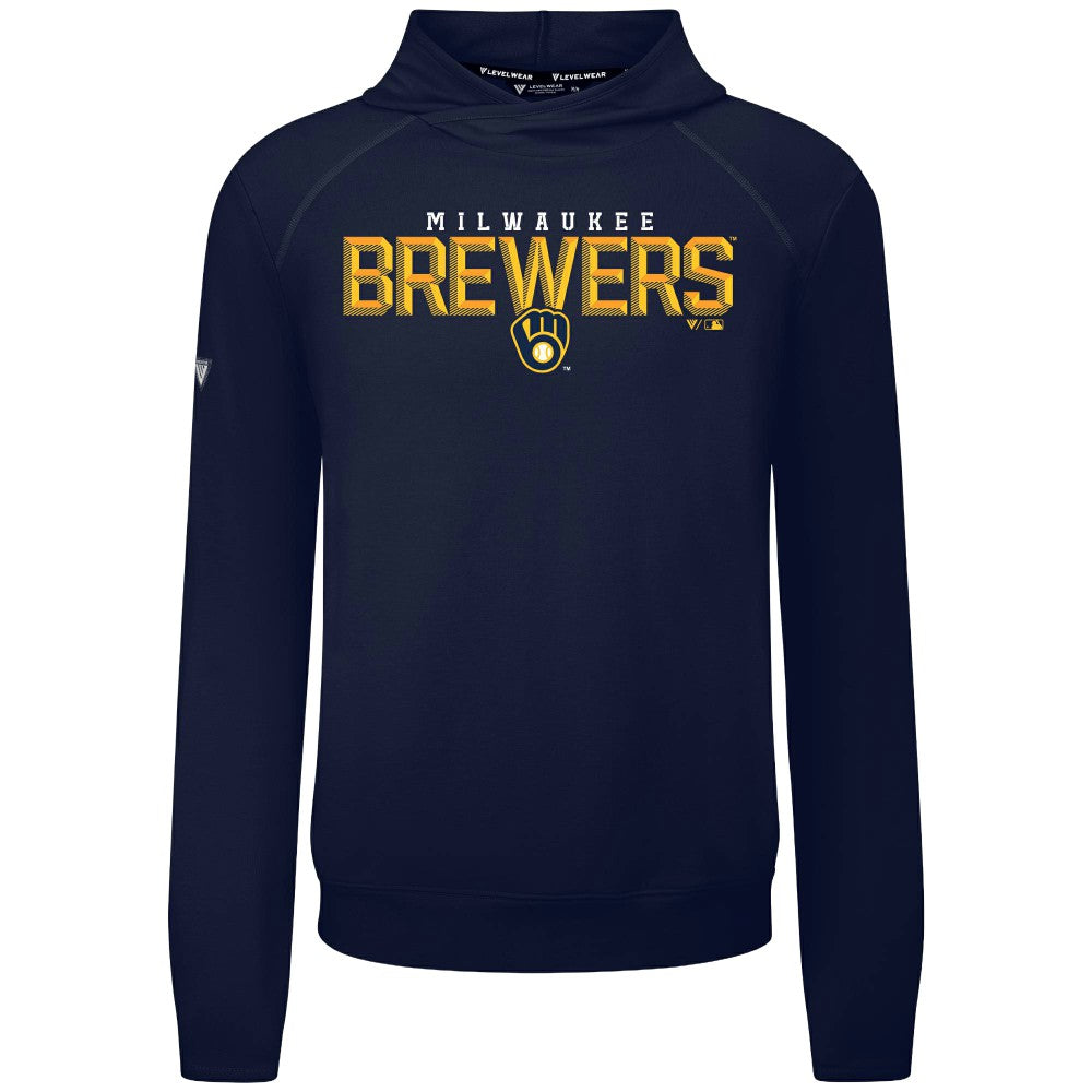 Milwaukee Brewers Levelwear Mandate Carve Tri-Blend Hoodie | MLB Near me